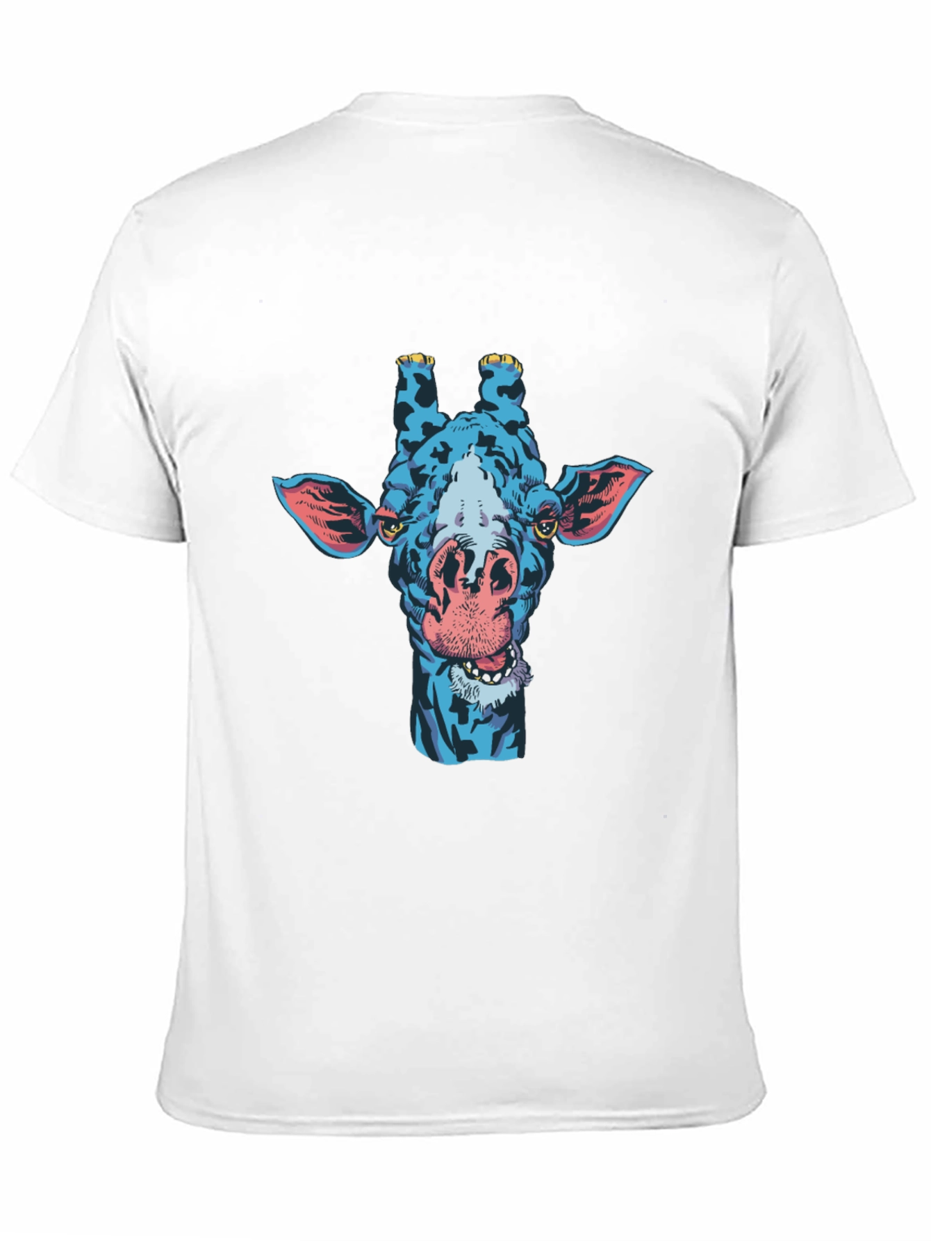 Blue Giraffe Graphic Tee - Unique Mens T-Shirt