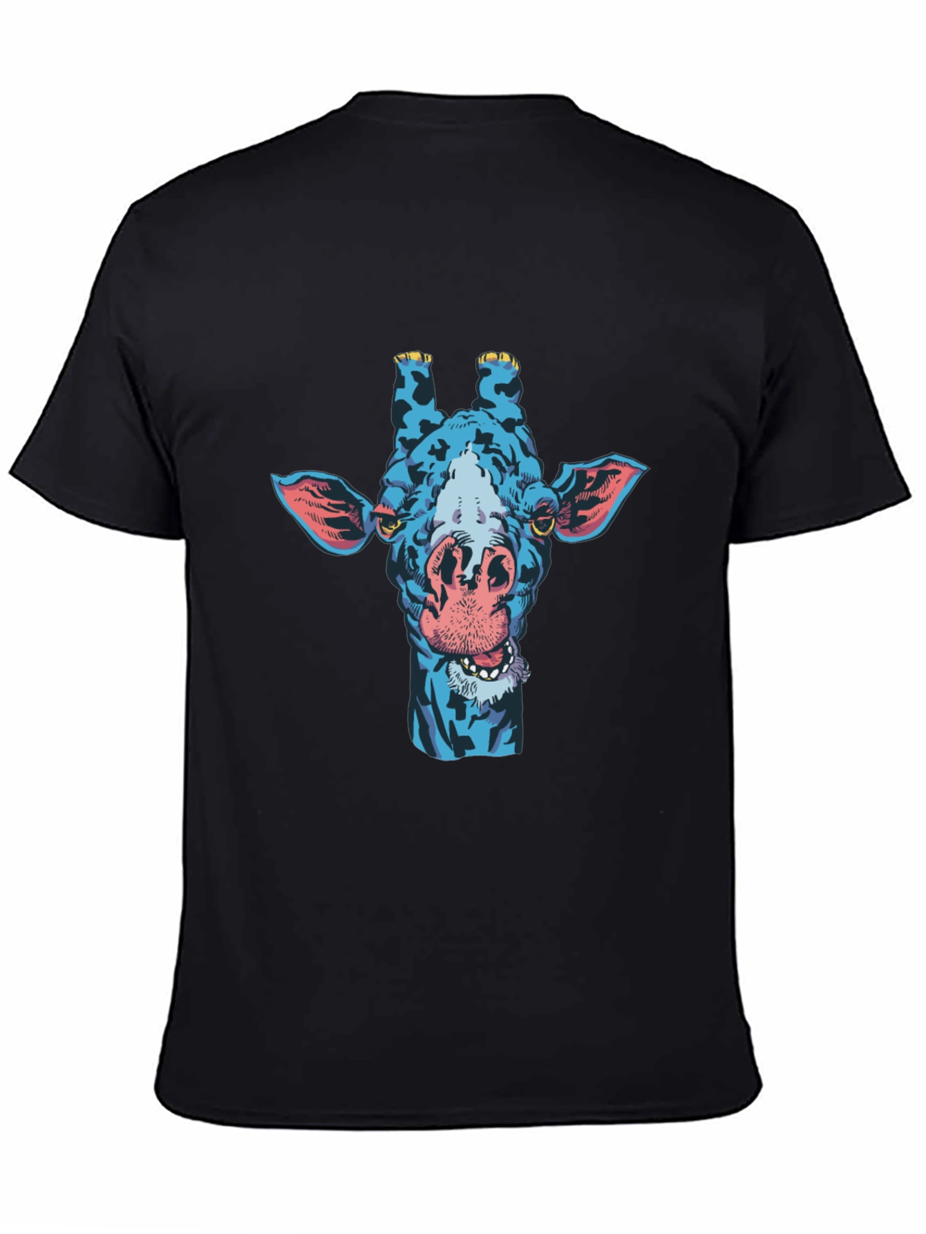 Blue Giraffe Graphic Tee - Unique Mens T-Shirt