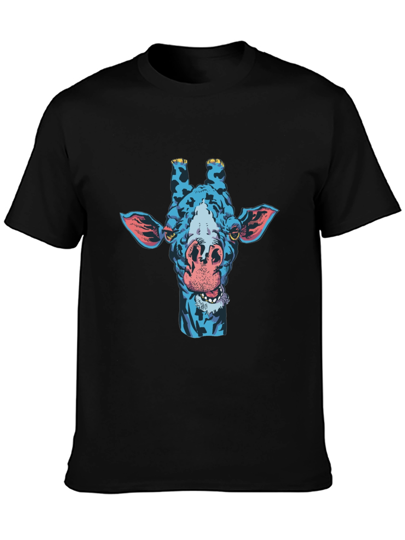 Blue Giraffe Graphic Tee - Unique Mens T-Shirt