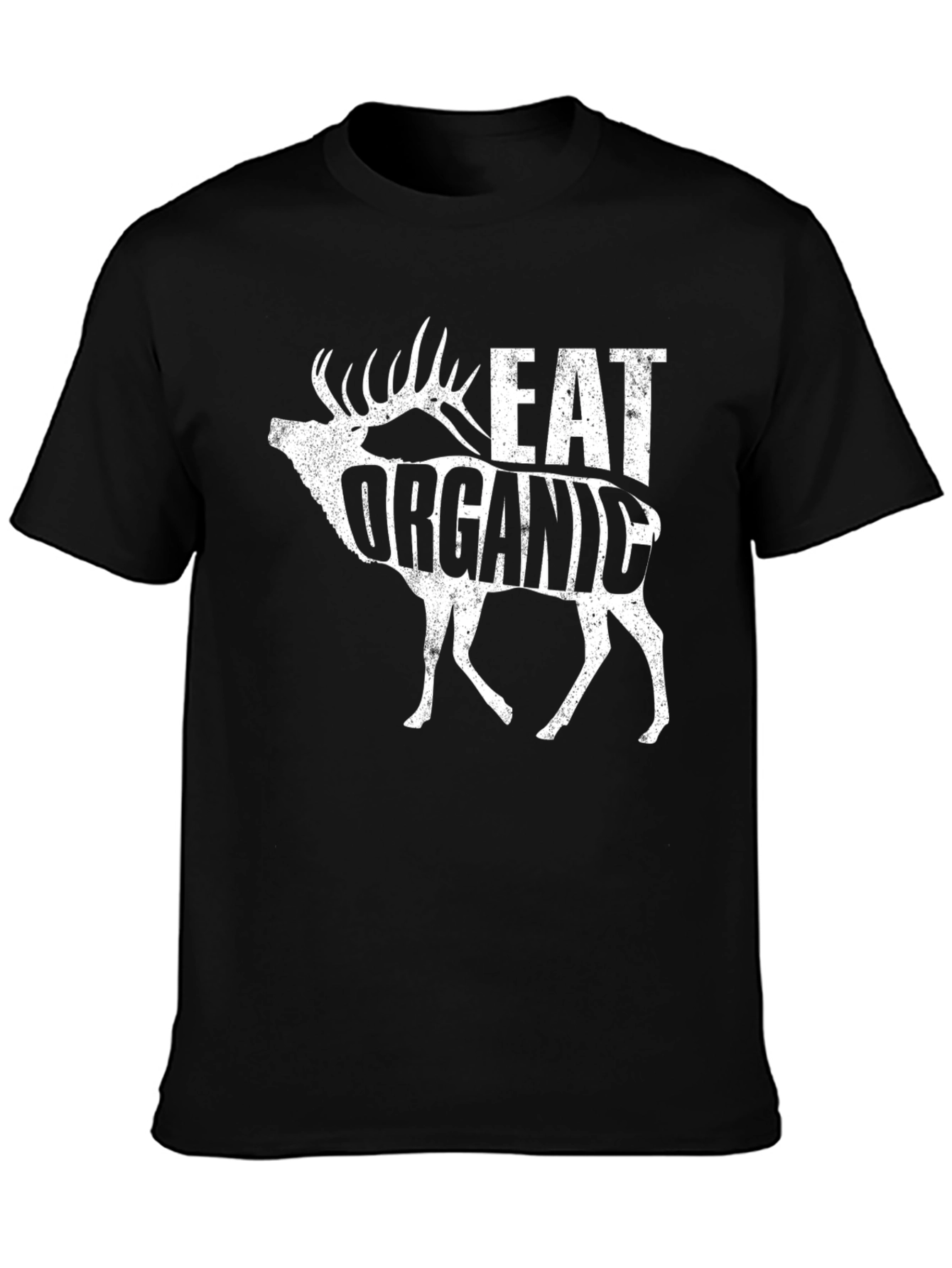Eat Organic Deer Graphic T-Shirt