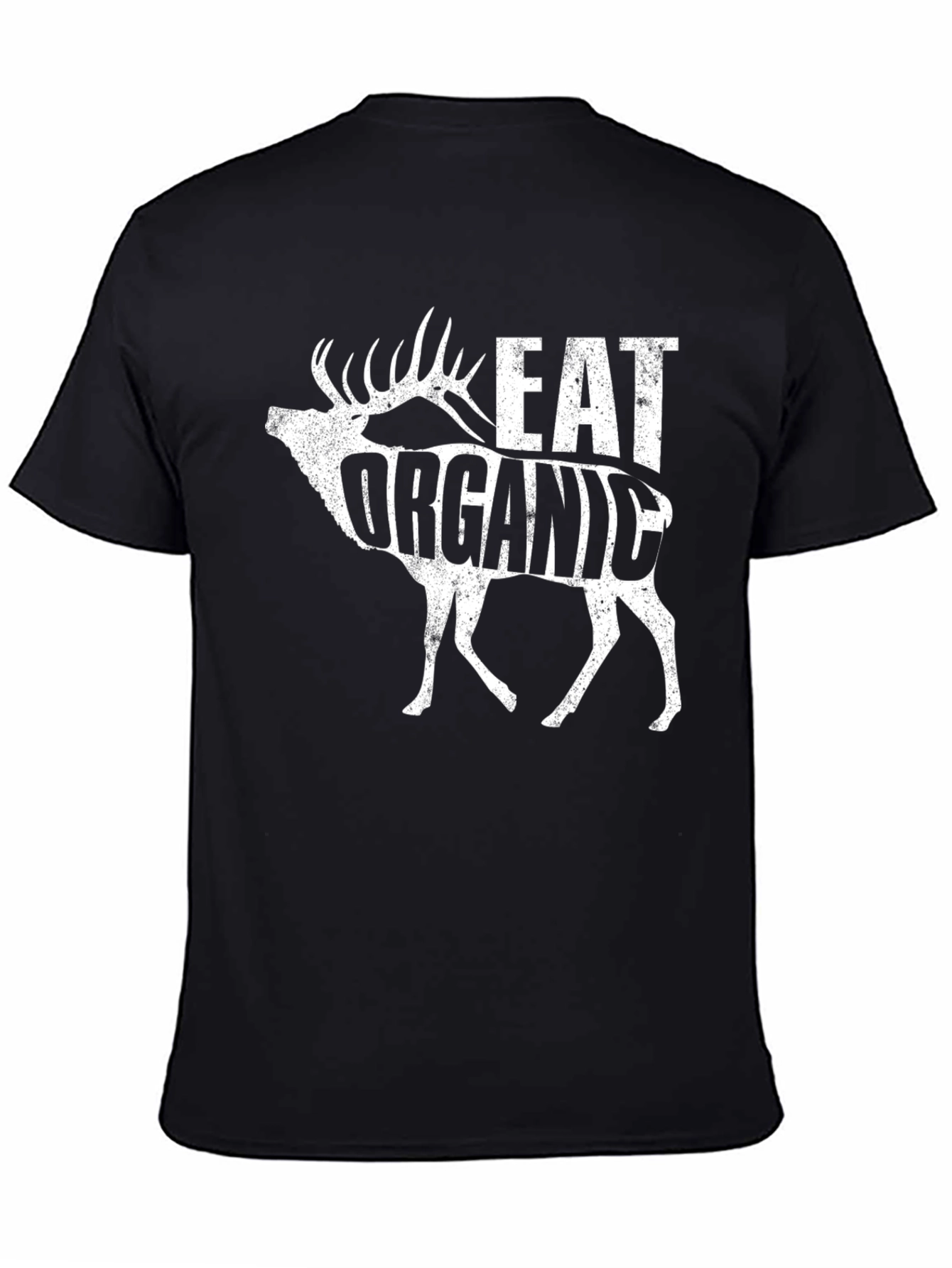 Eat Organic Deer Graphic T-Shirt