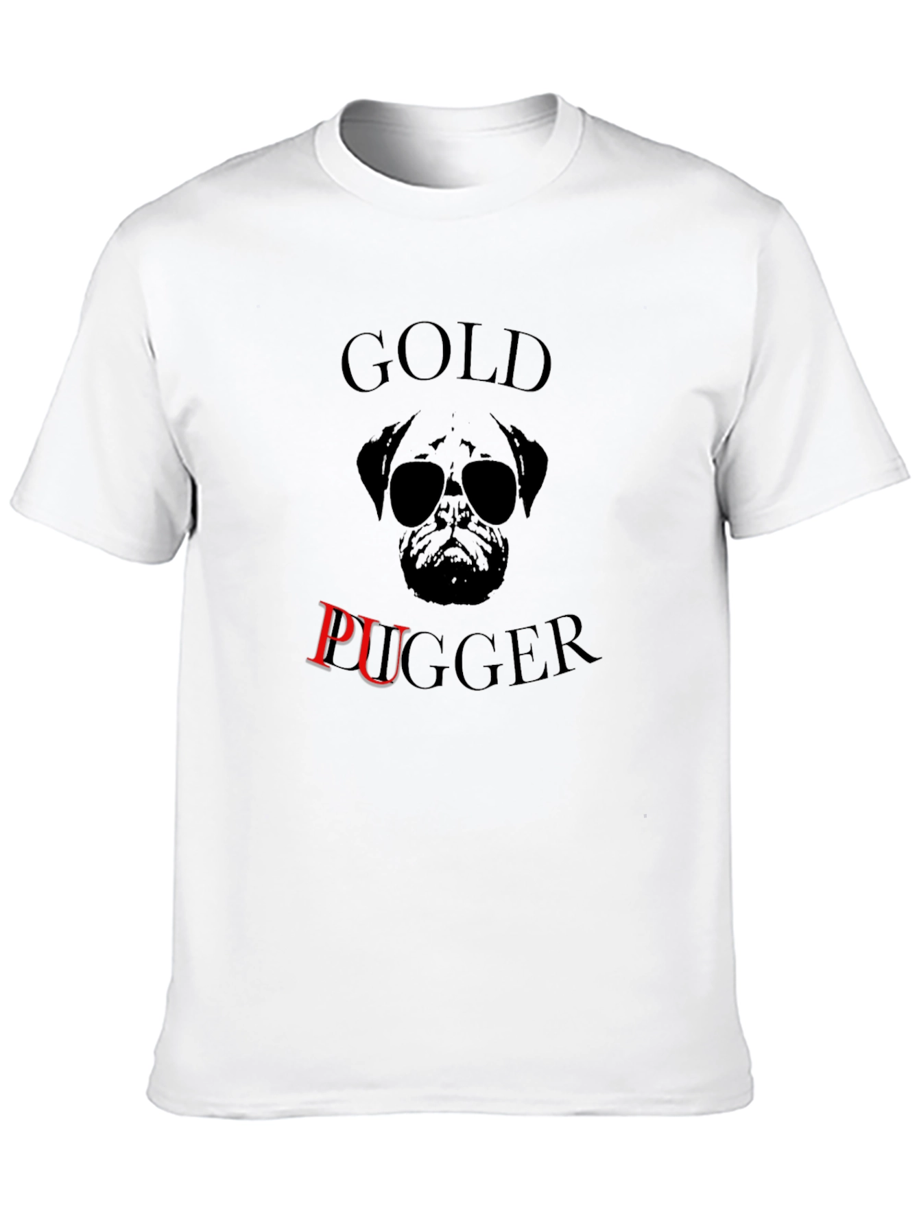 Gold Pugger Black T-Shirt