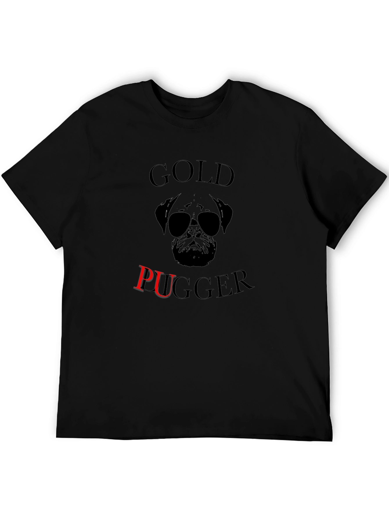 Gold Pugger Black T-Shirt