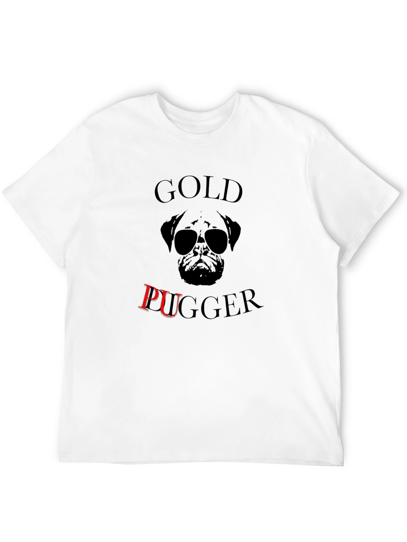 Gold Pugger Black T-Shirt