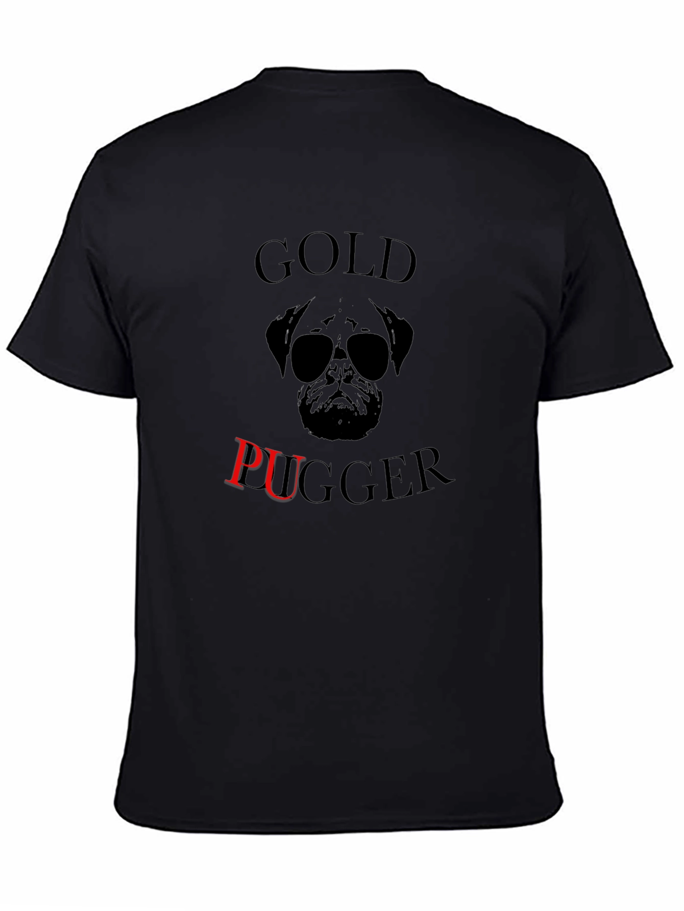 Gold Pugger Black T-Shirt