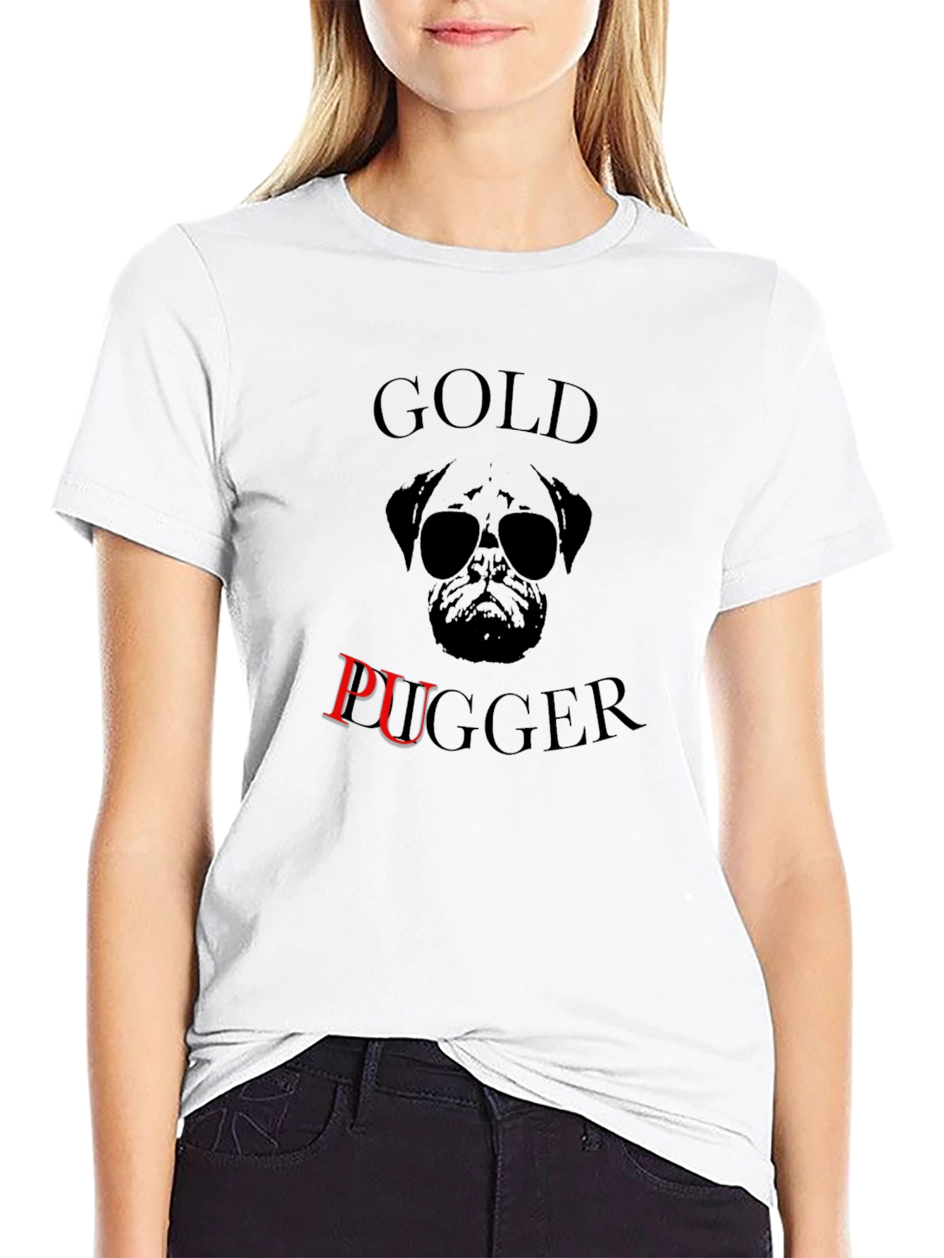 Gold Pugger Black T-Shirt
