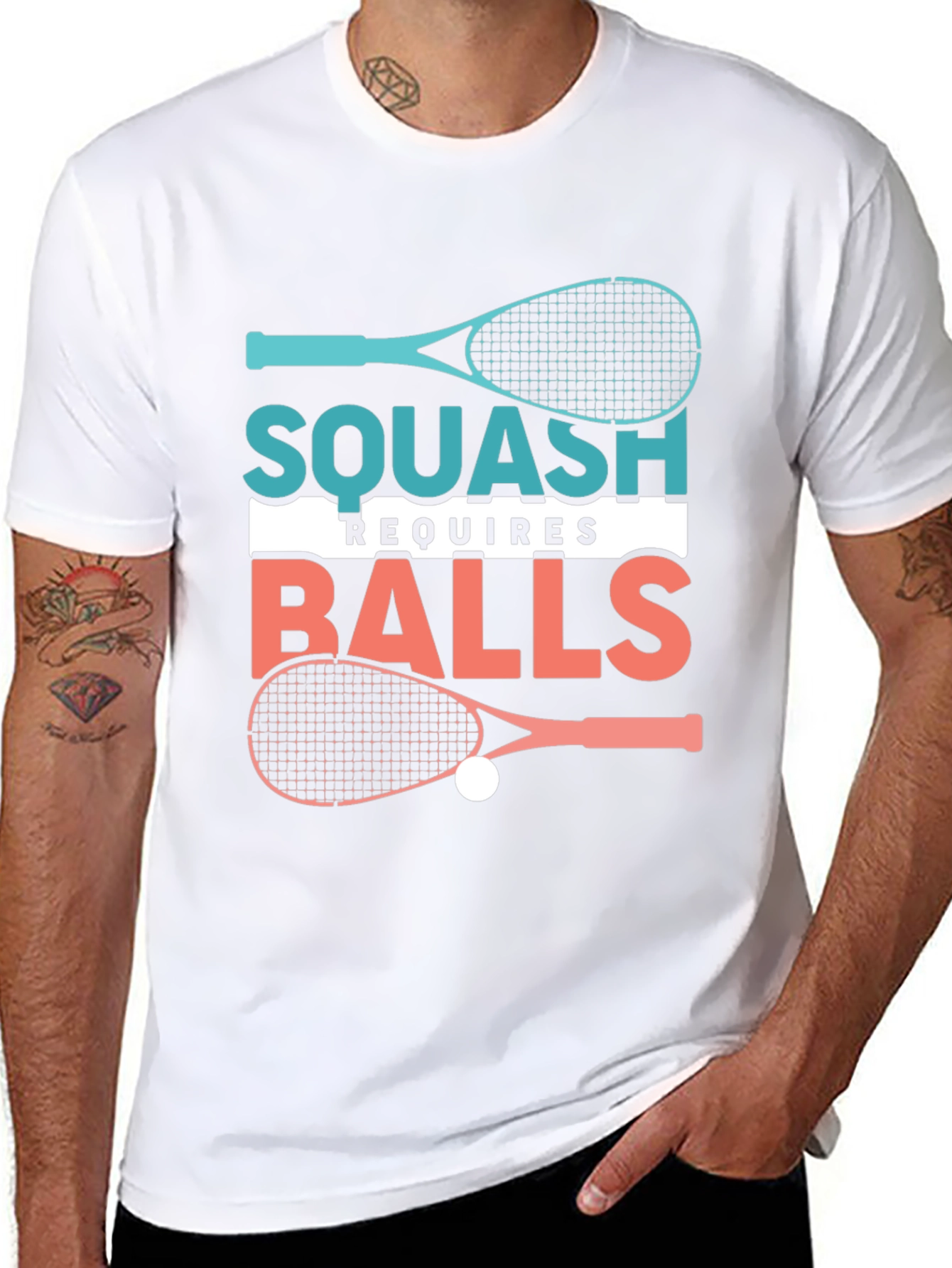 Squash Requires Balls Graphic T-Shirt