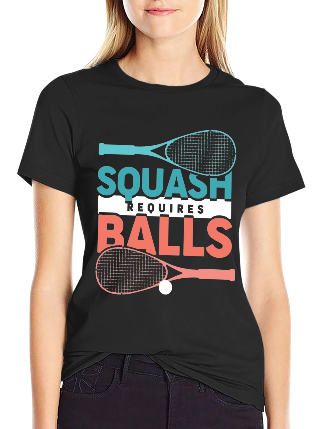 Squash Requires Balls Graphic T-Shirt