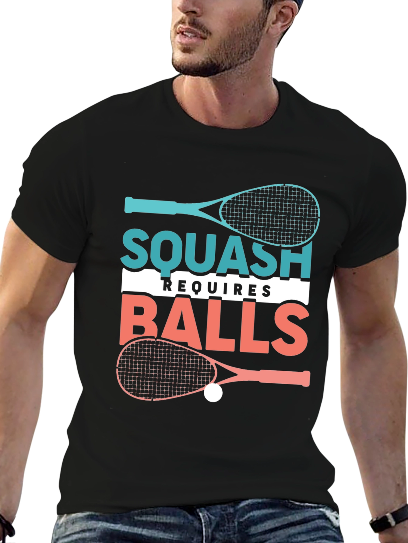 Squash Requires Balls Graphic T-Shirt