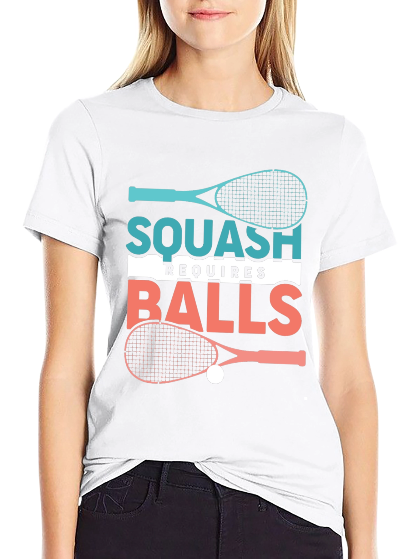 Squash Requires Balls Graphic T-Shirt