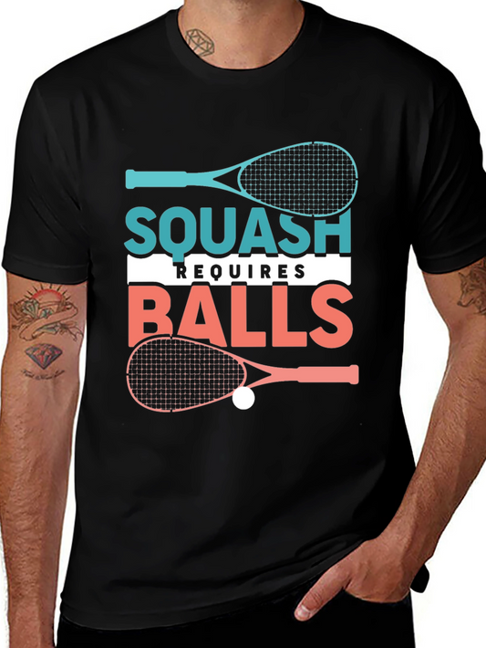 Squash Requires Balls Graphic T-Shirt