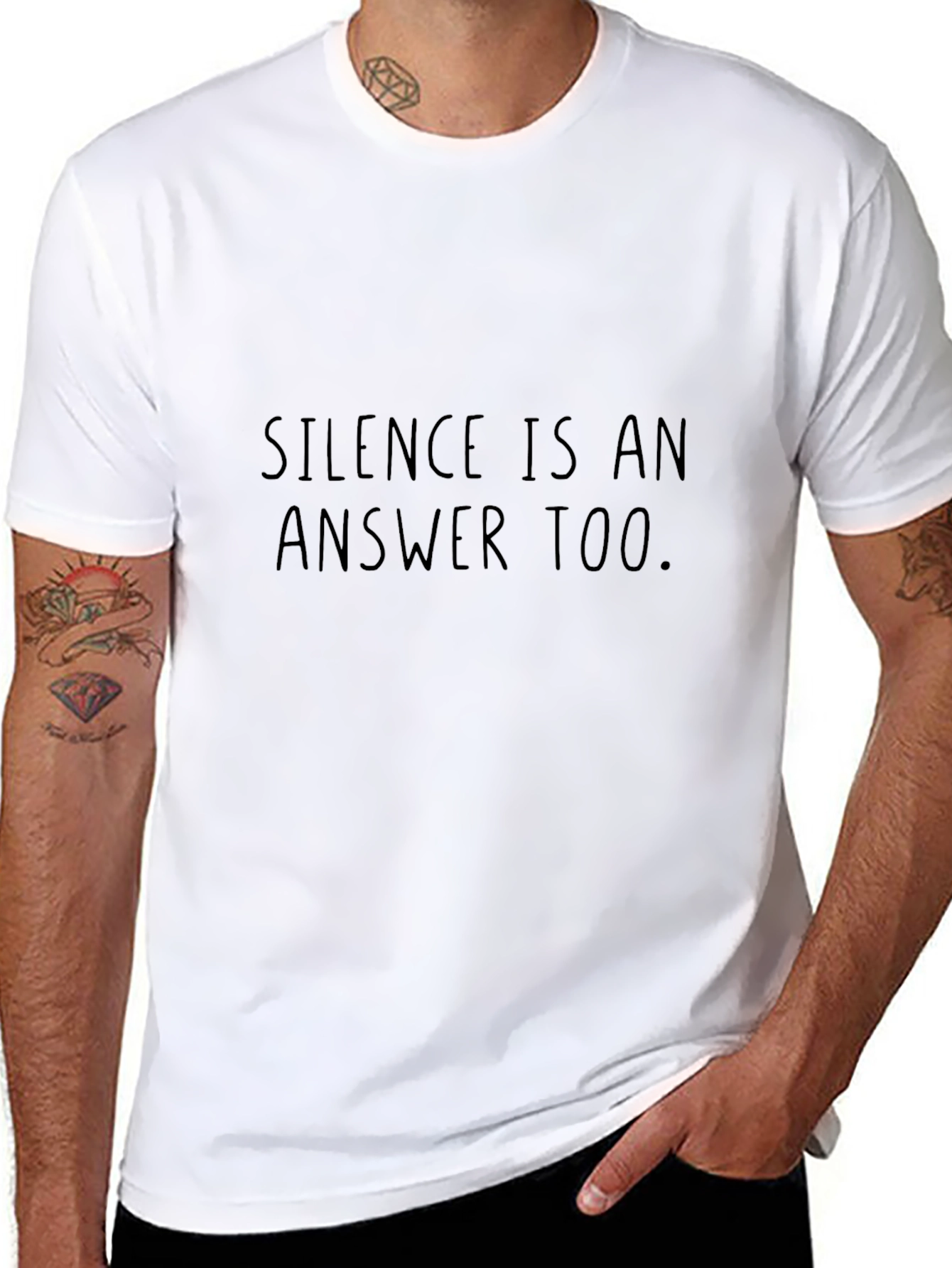 Silence Is An Answer Tee - Black Graphic T-Shirt