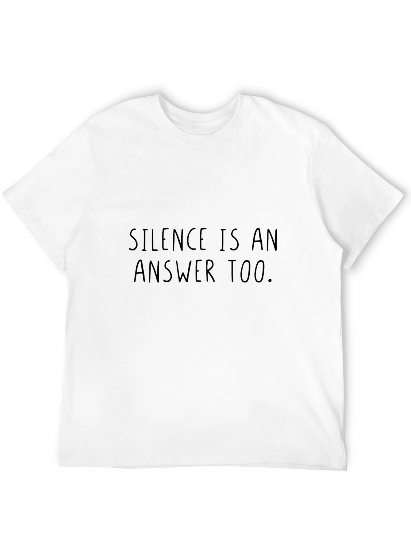 Silence Is An Answer Tee - Black Graphic T-Shirt