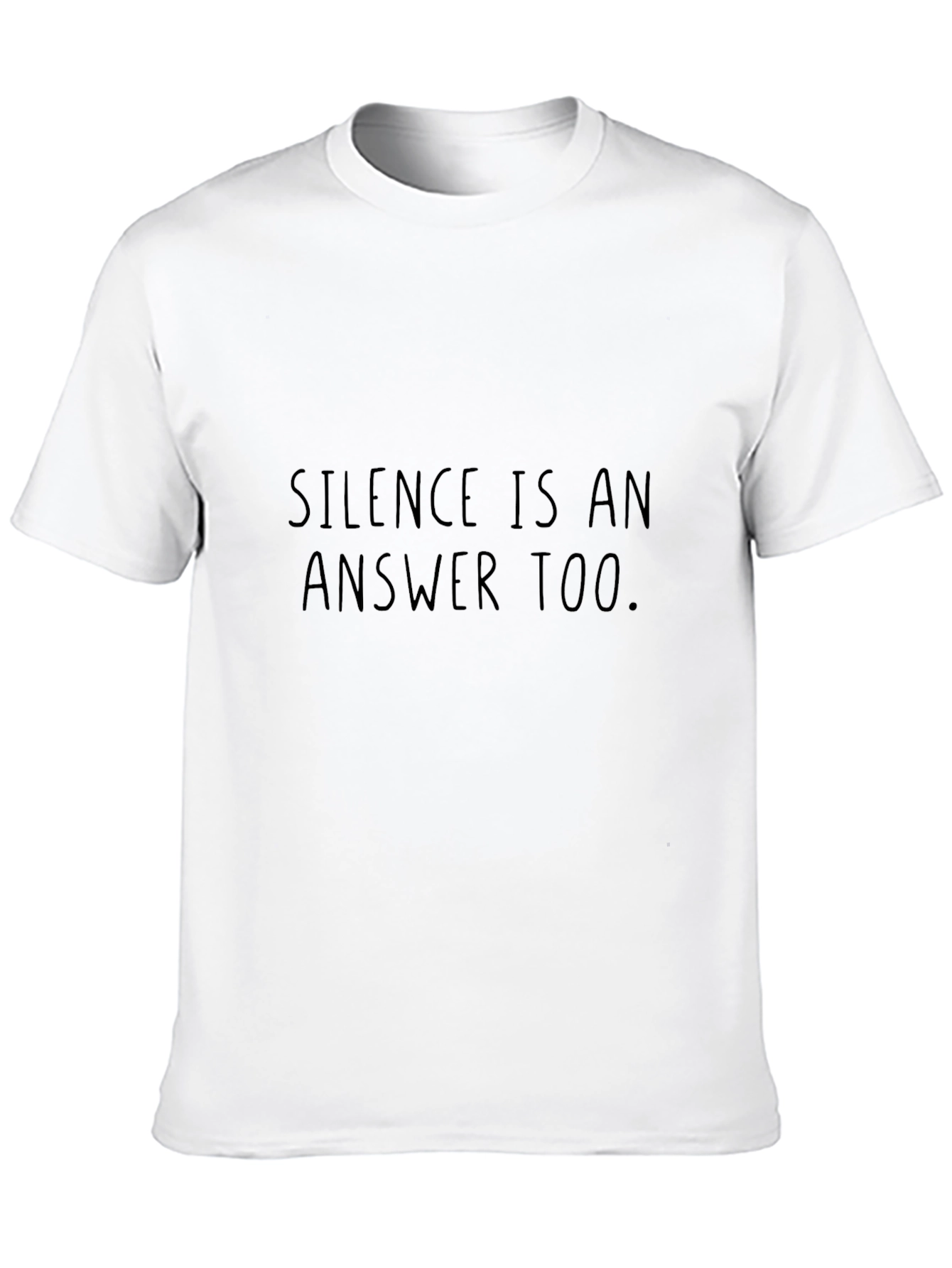 Silence Is An Answer Tee - Black Graphic T-Shirt