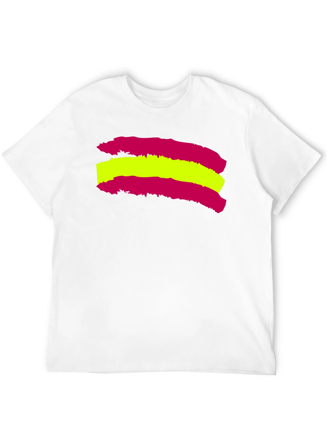 Spain Flag Brush Stroke Black T-Shirt