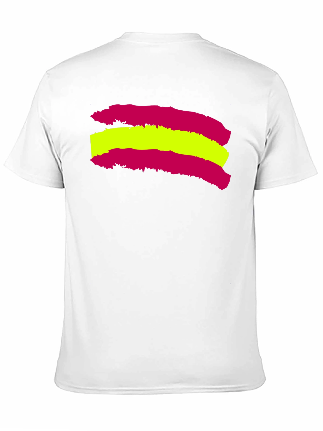 Spain Flag Brush Stroke Black T-Shirt