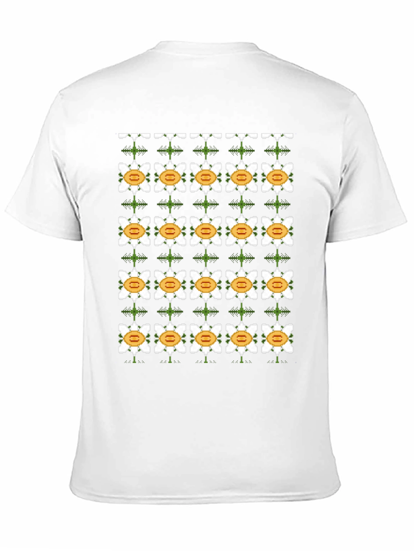 Pixel Flower Black T-Shirt