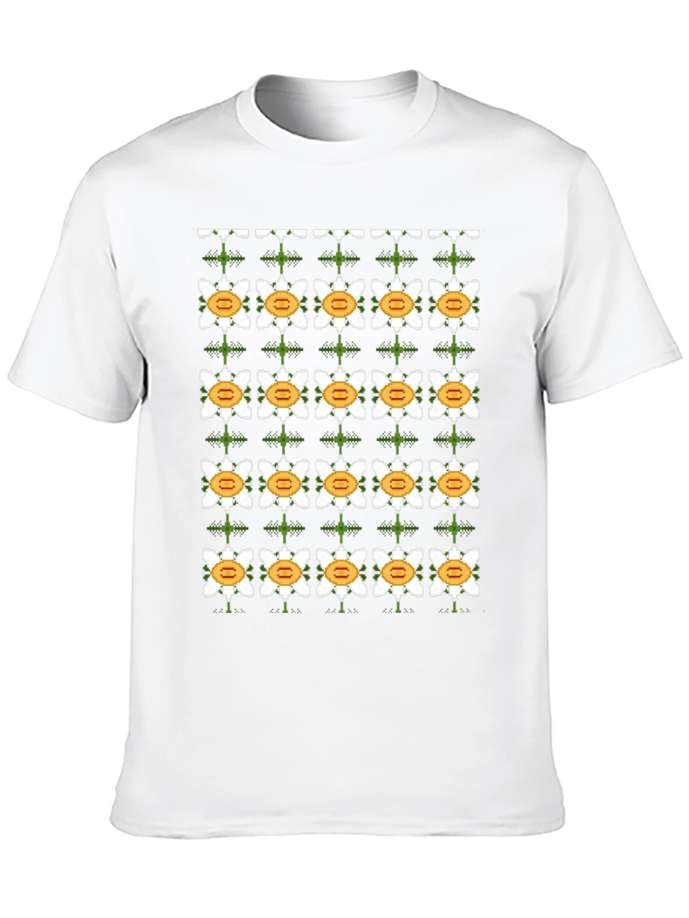 Pixel Flower Black T-Shirt