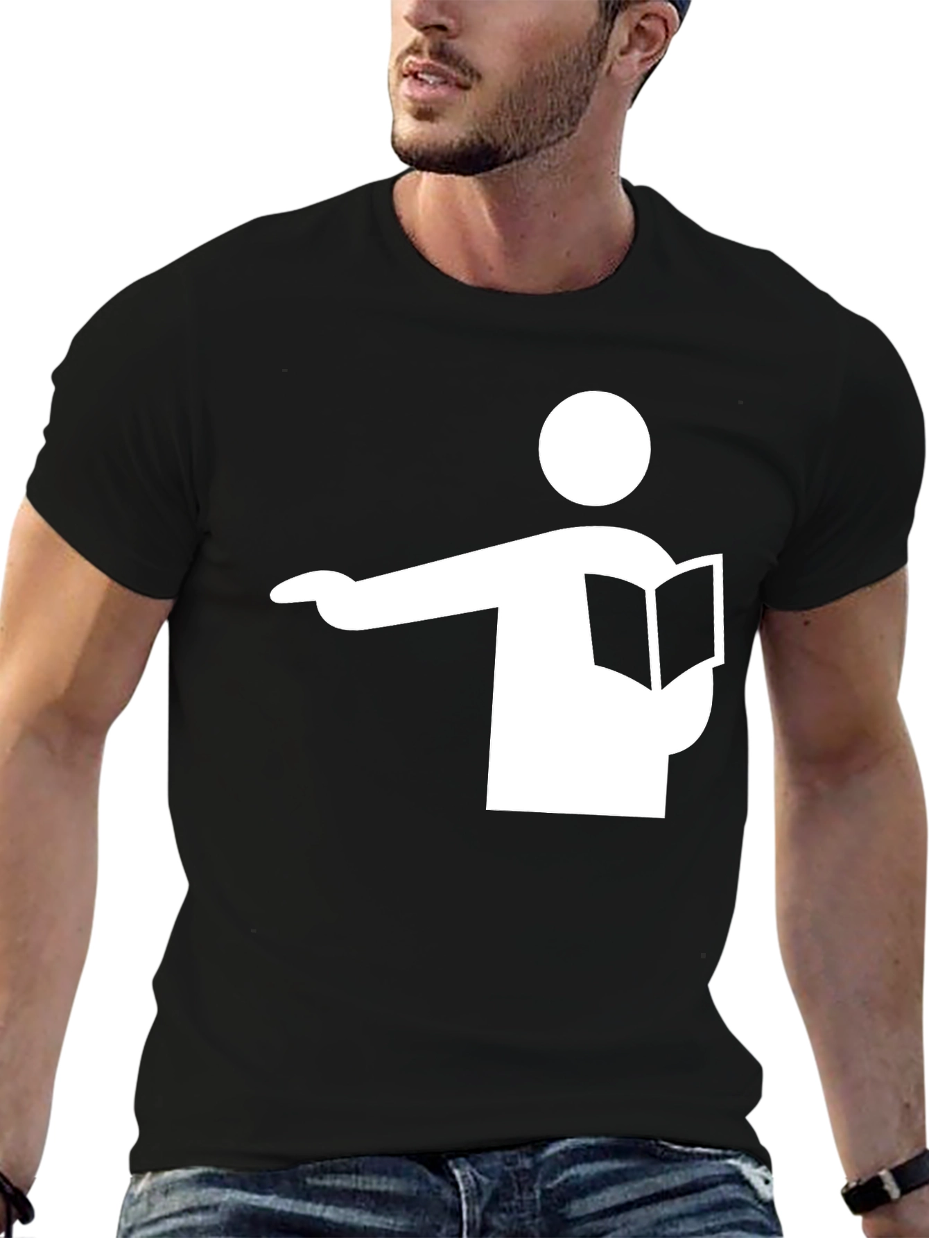 Library Reading Symbol Graphic T-Shirt