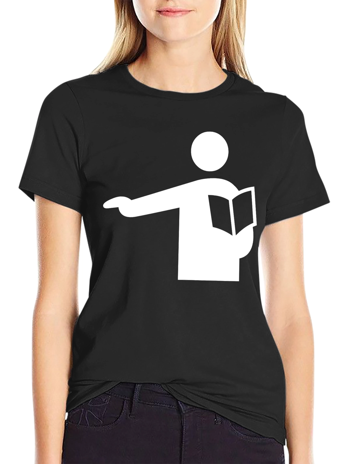 Library Reading Symbol Graphic T-Shirt