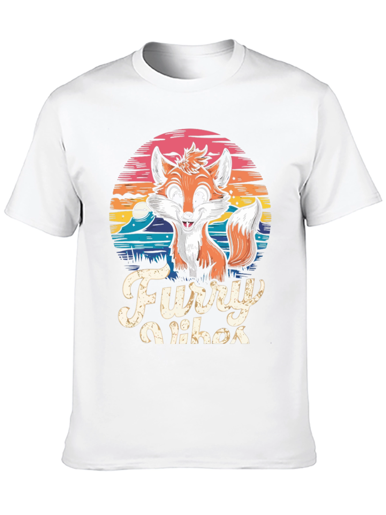 Furry Vibes T-Shirt - Cute Fox Design
