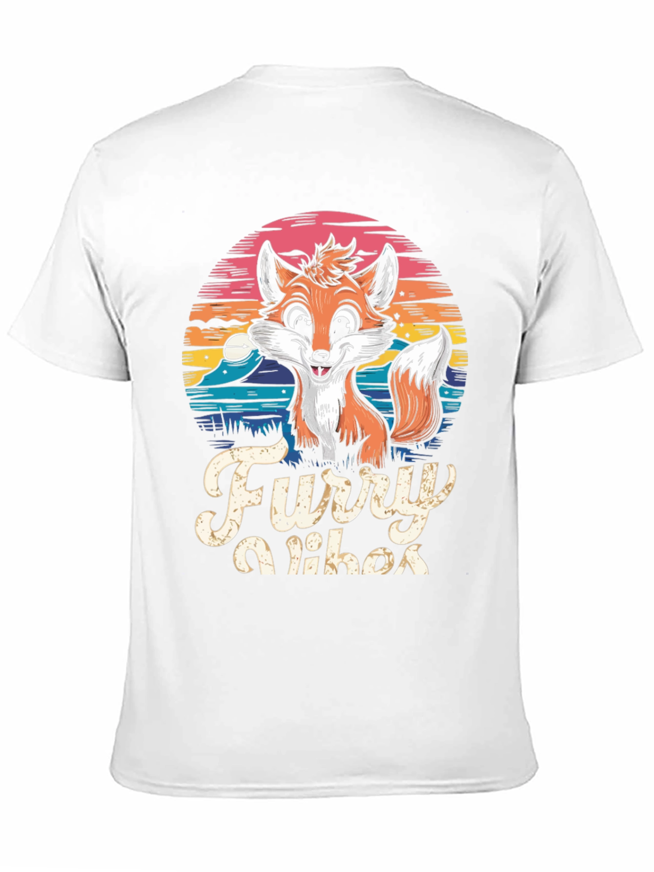 Furry Vibes T-Shirt - Cute Fox Design