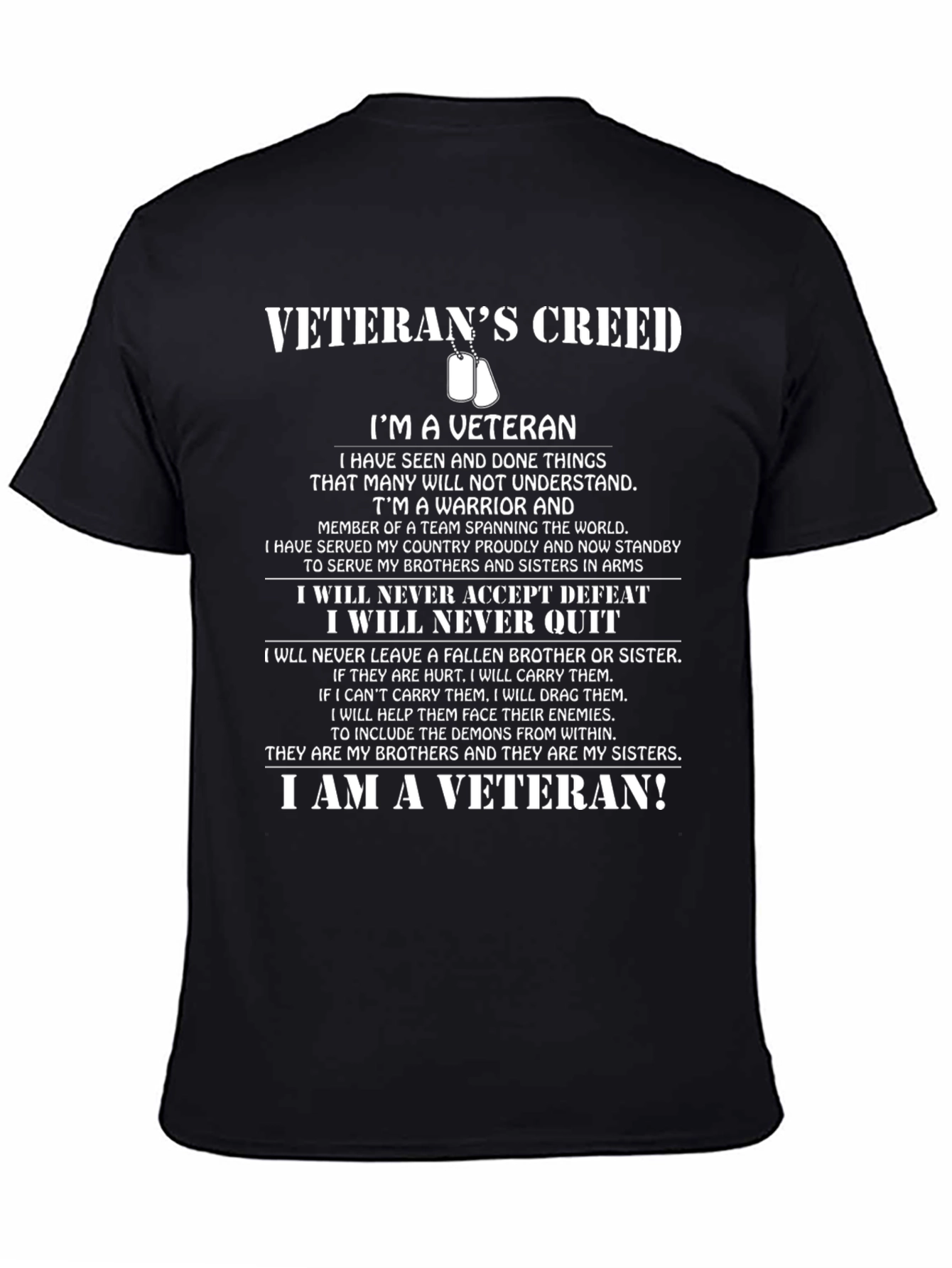 Veterans Creed Graphic T-Shirt