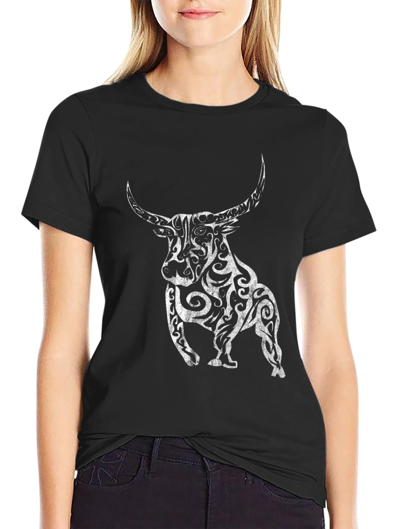 Black Bull Graphic Tee - Stylish Mens T-Shirt
