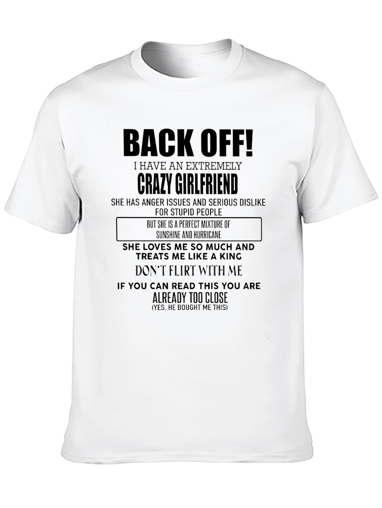 Back Off Crazy Girlfriend Graphic Tee