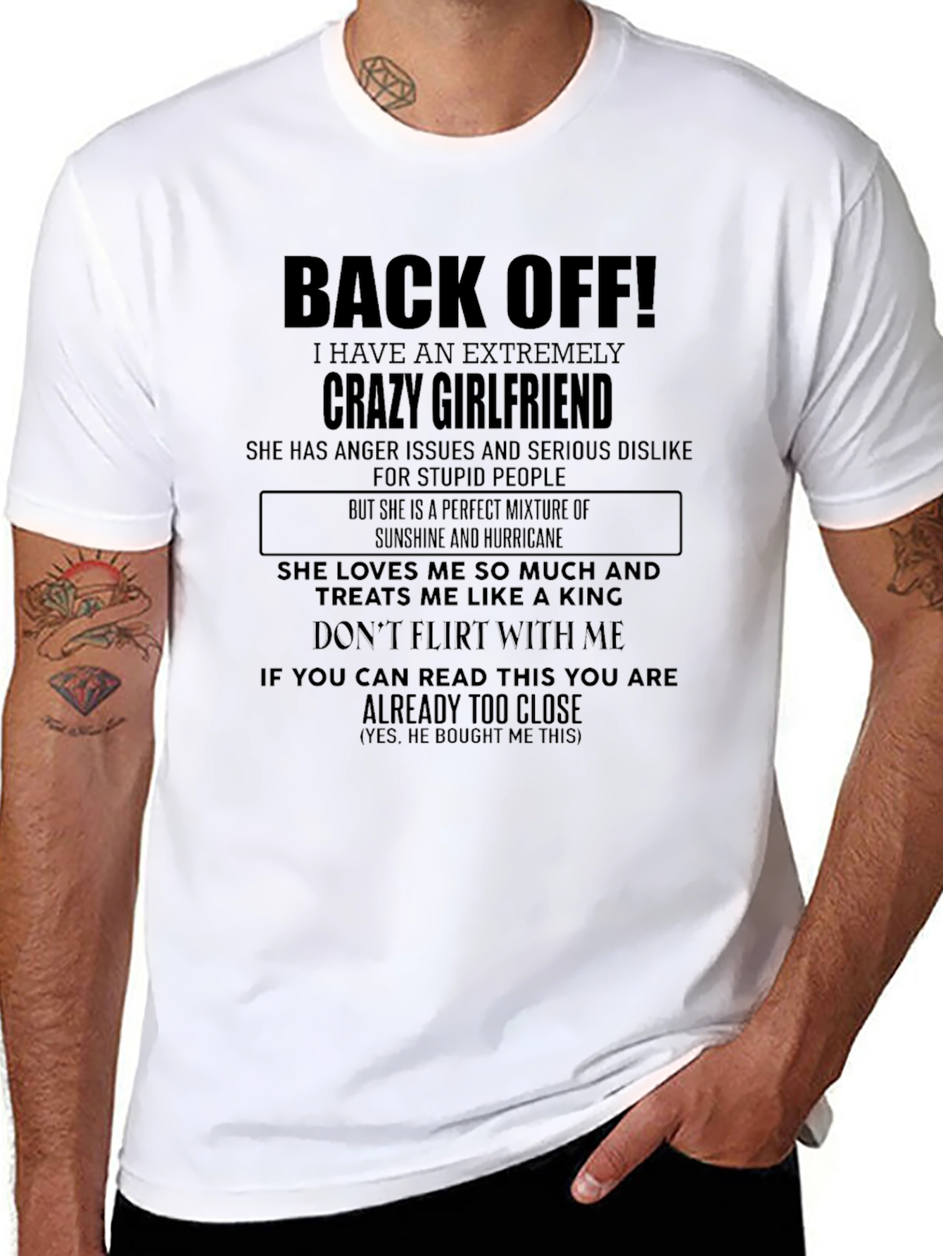Back Off Crazy Girlfriend Graphic Tee