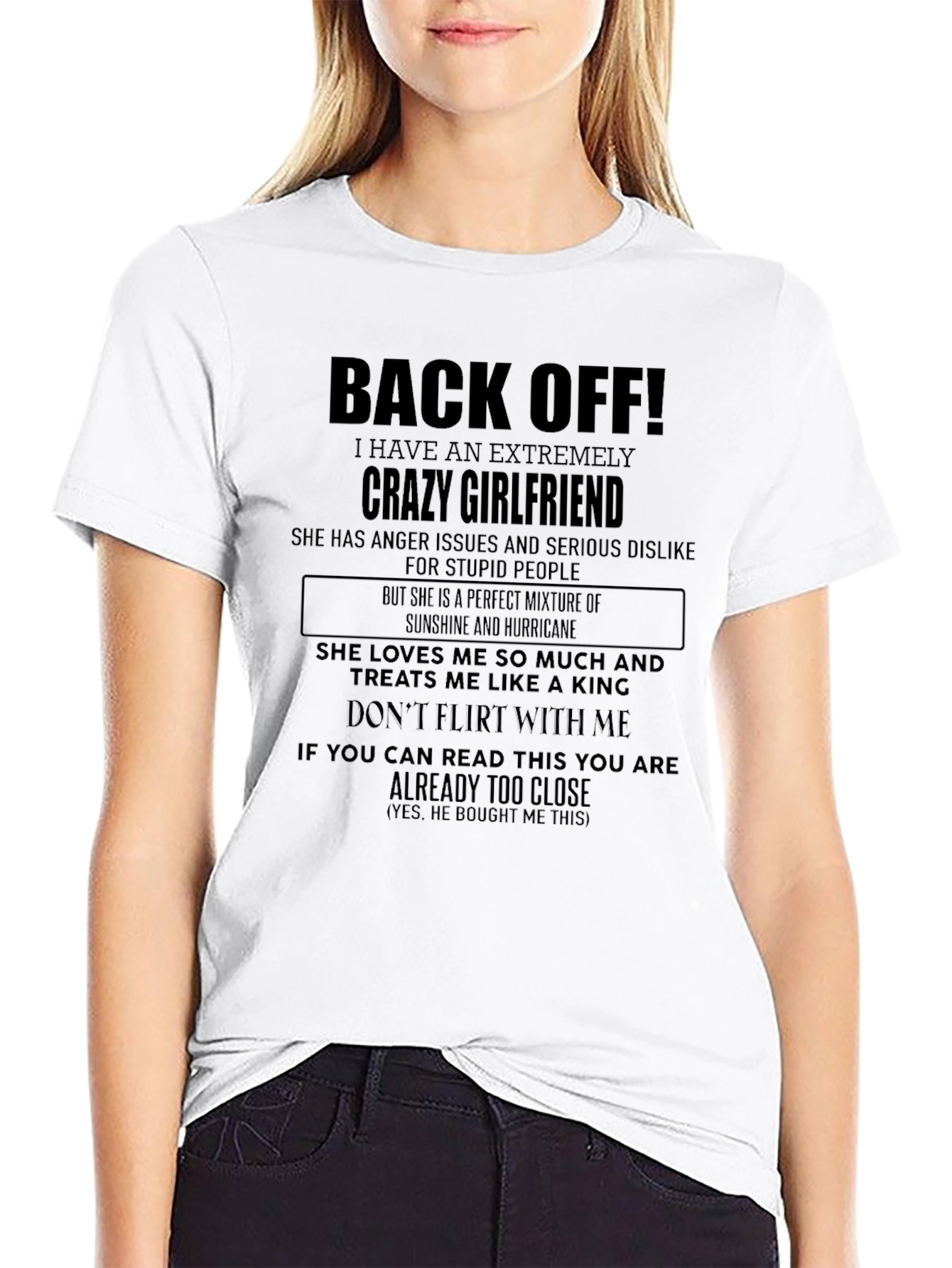 Back Off Crazy Girlfriend Graphic Tee