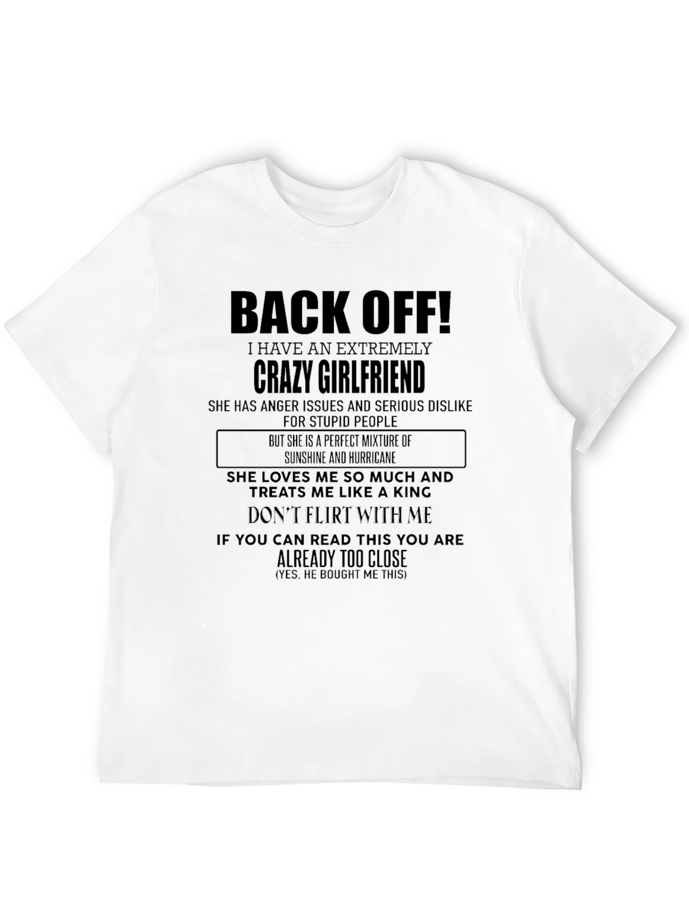 Back Off Crazy Girlfriend Graphic Tee
