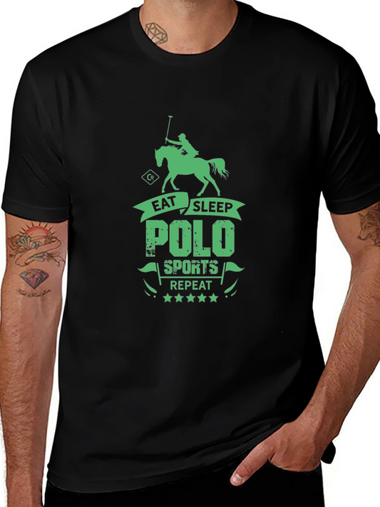 Polo Sports Graphic Tee - Eat Sleep Polo Repeat T-Shirt