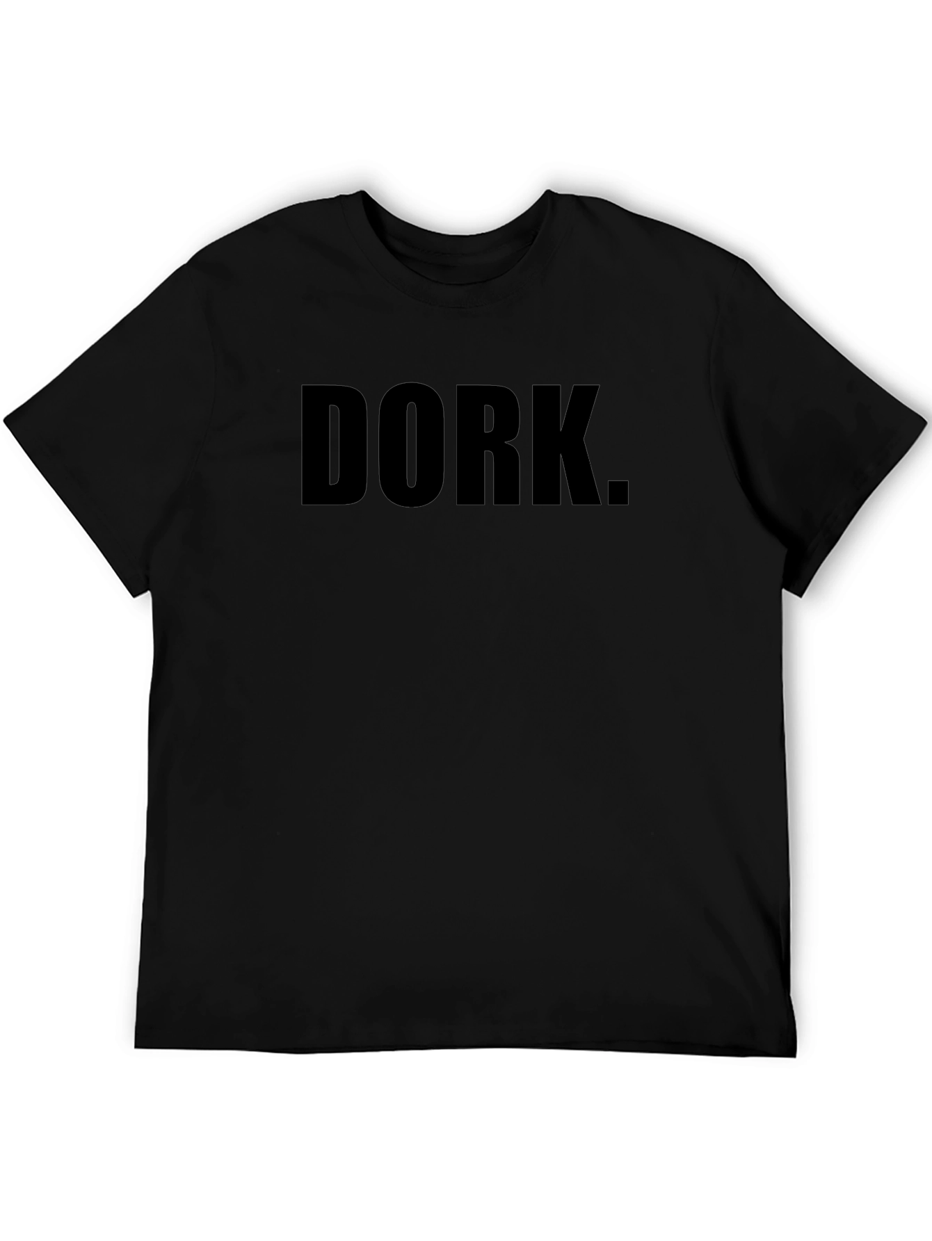 Dork T-Shirt - Black Crew Neck Casual Tee