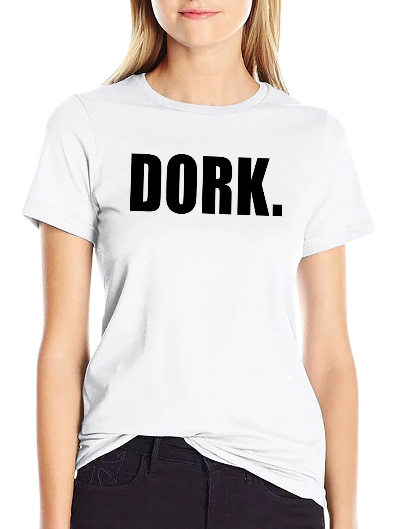 Dork T-Shirt - Black Crew Neck Casual Tee