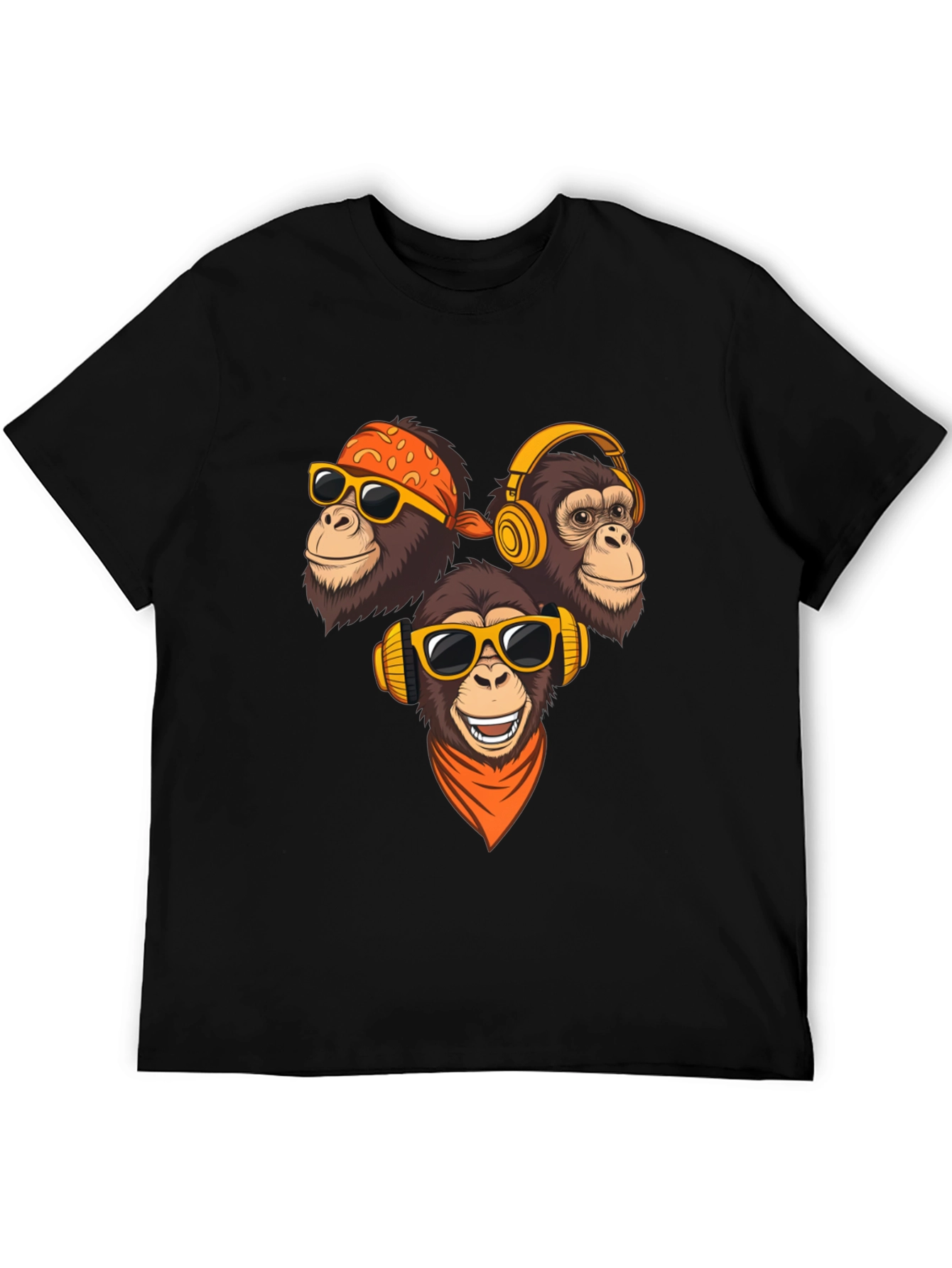 Cool Monkey Graphic T-Shirt - Black