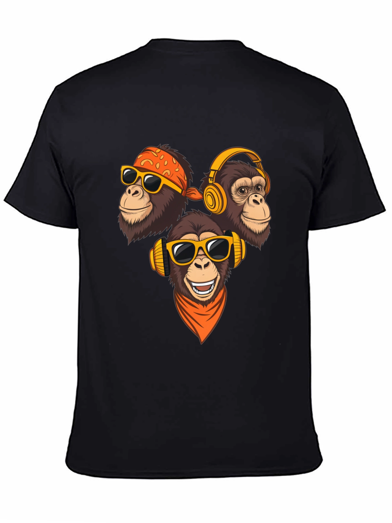 Cool Monkey Graphic T-Shirt - Black