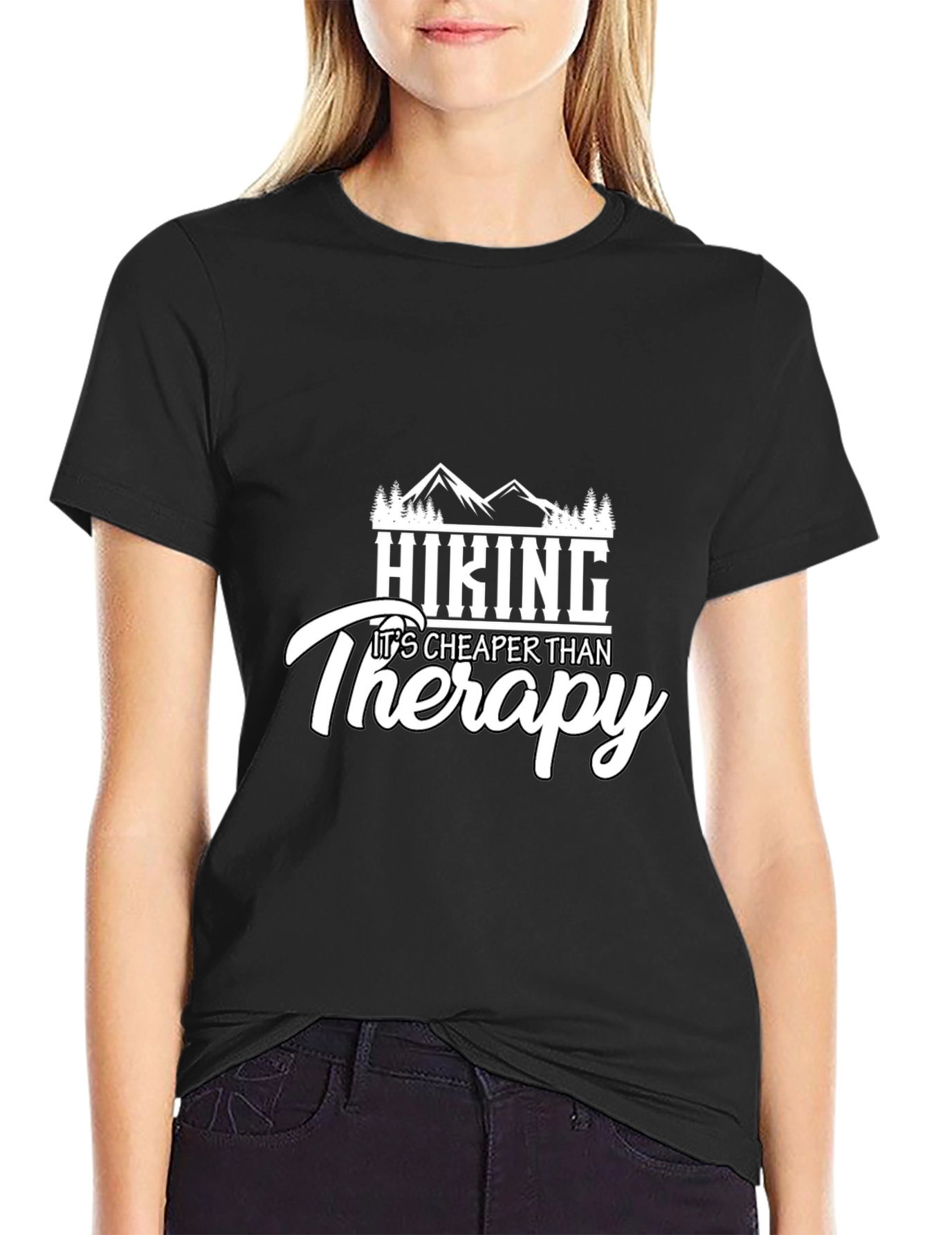 Hiking Cheaper Than Therapy Graphic Tee
