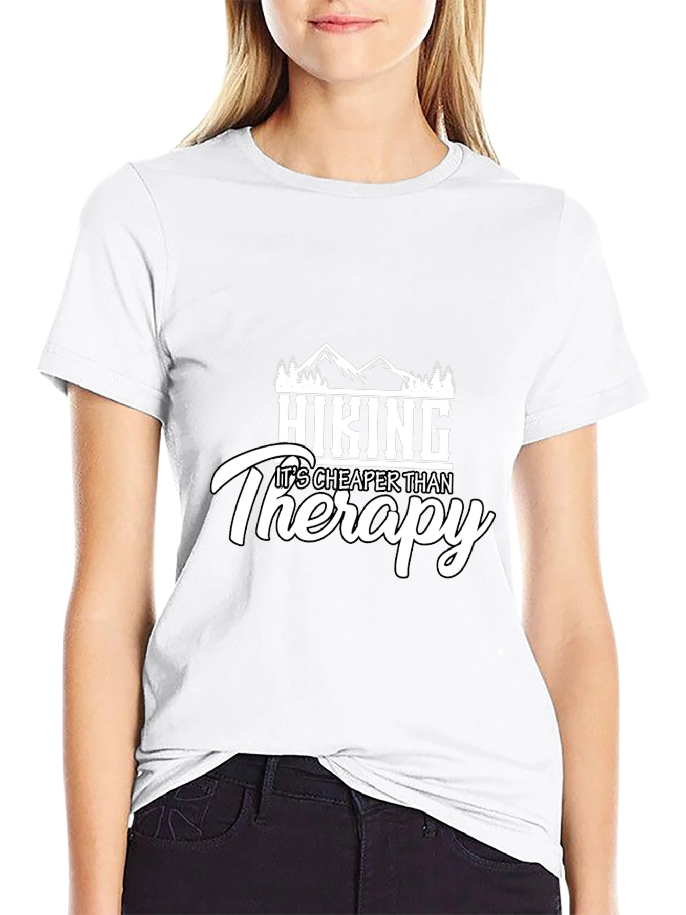 Hiking Cheaper Than Therapy Graphic Tee