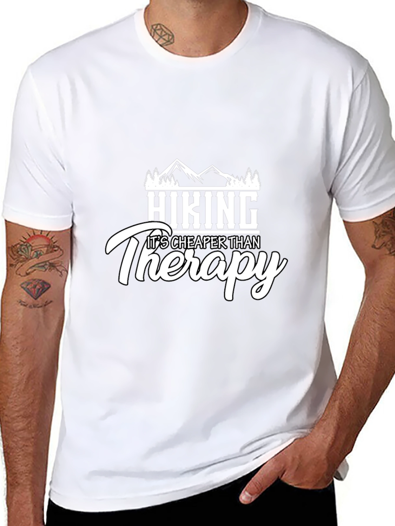 Hiking Cheaper Than Therapy Graphic Tee