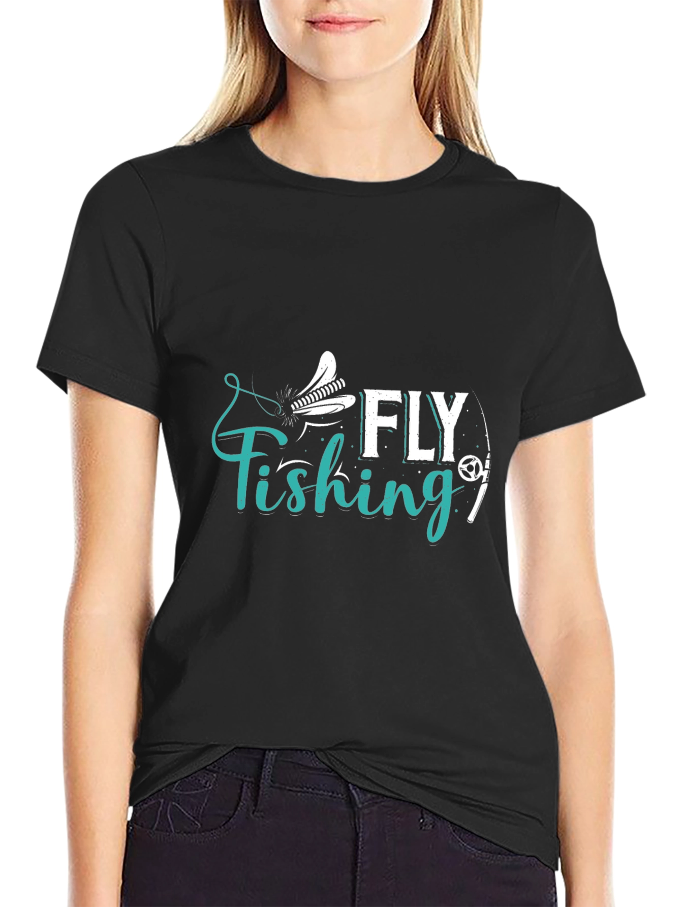 Fly Fishing Graphic T-Shirt - Casual Cotton Tee