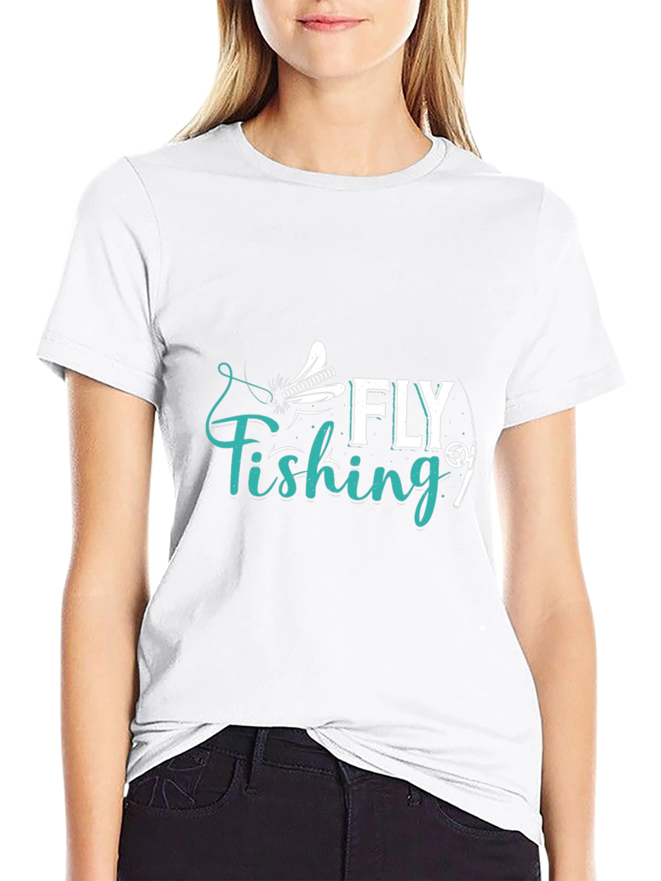 Fly Fishing Graphic T-Shirt - Casual Cotton Tee