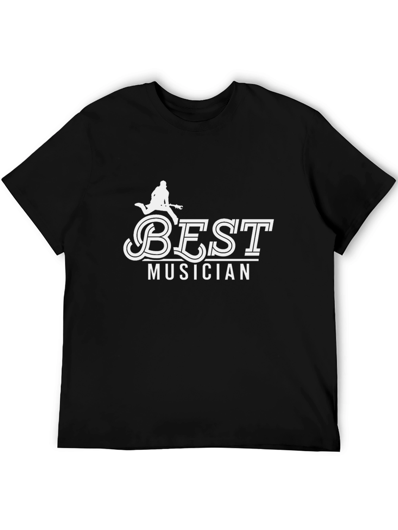 Best Musician Graphic Tee - Black Cotton T-Shirt