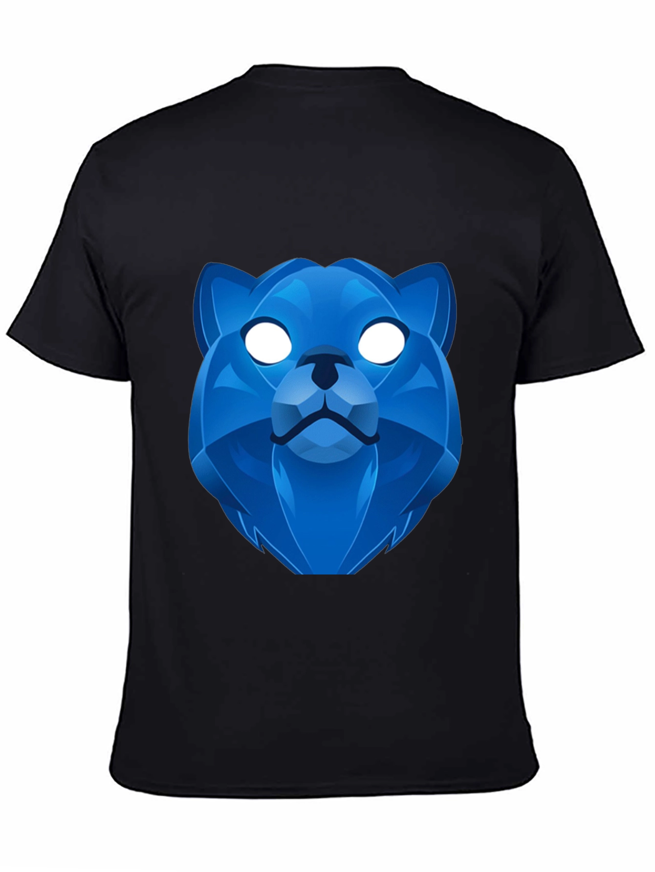 Geometric Blue Bear Graphic Tee