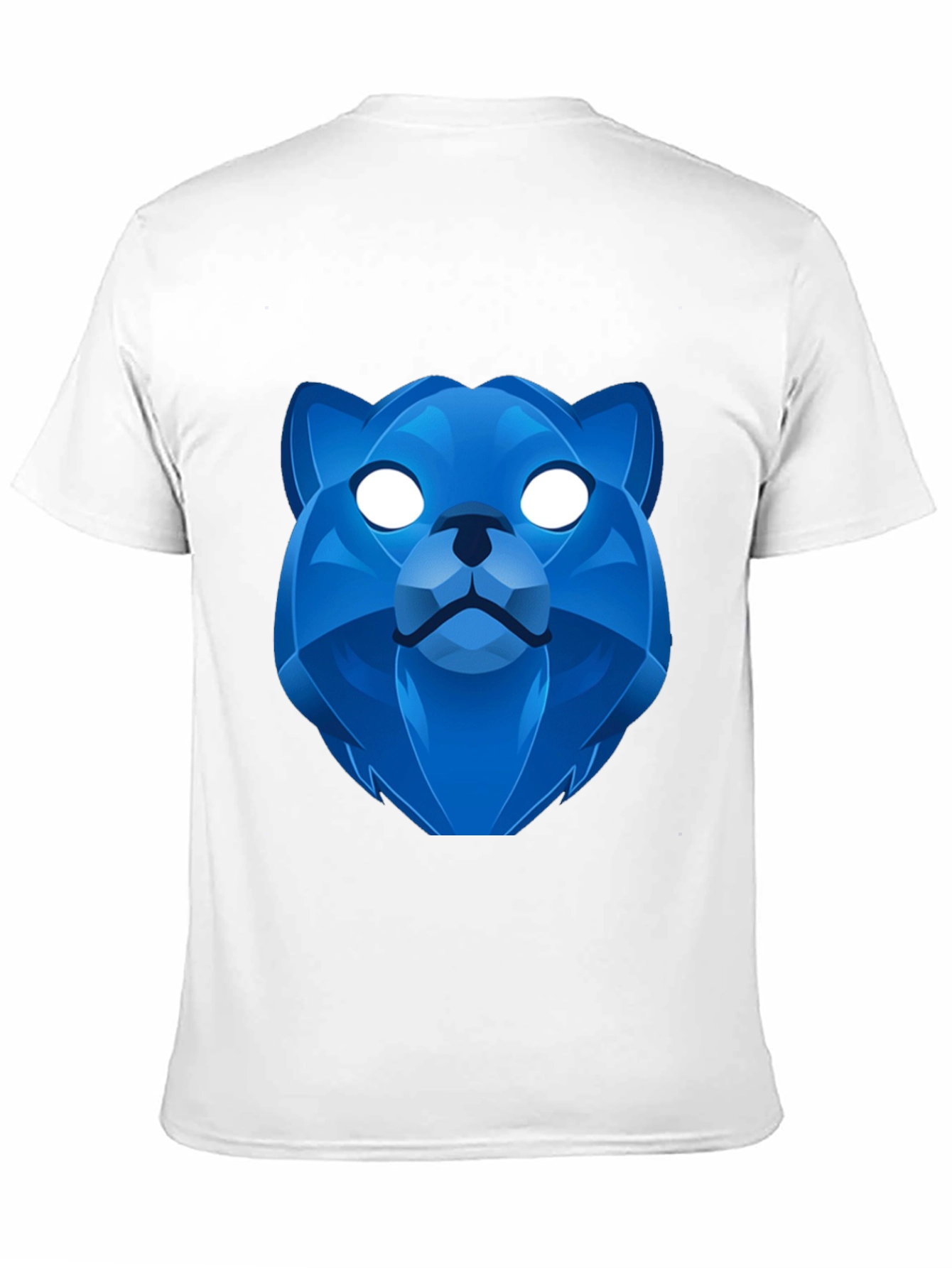Geometric Blue Bear Graphic Tee