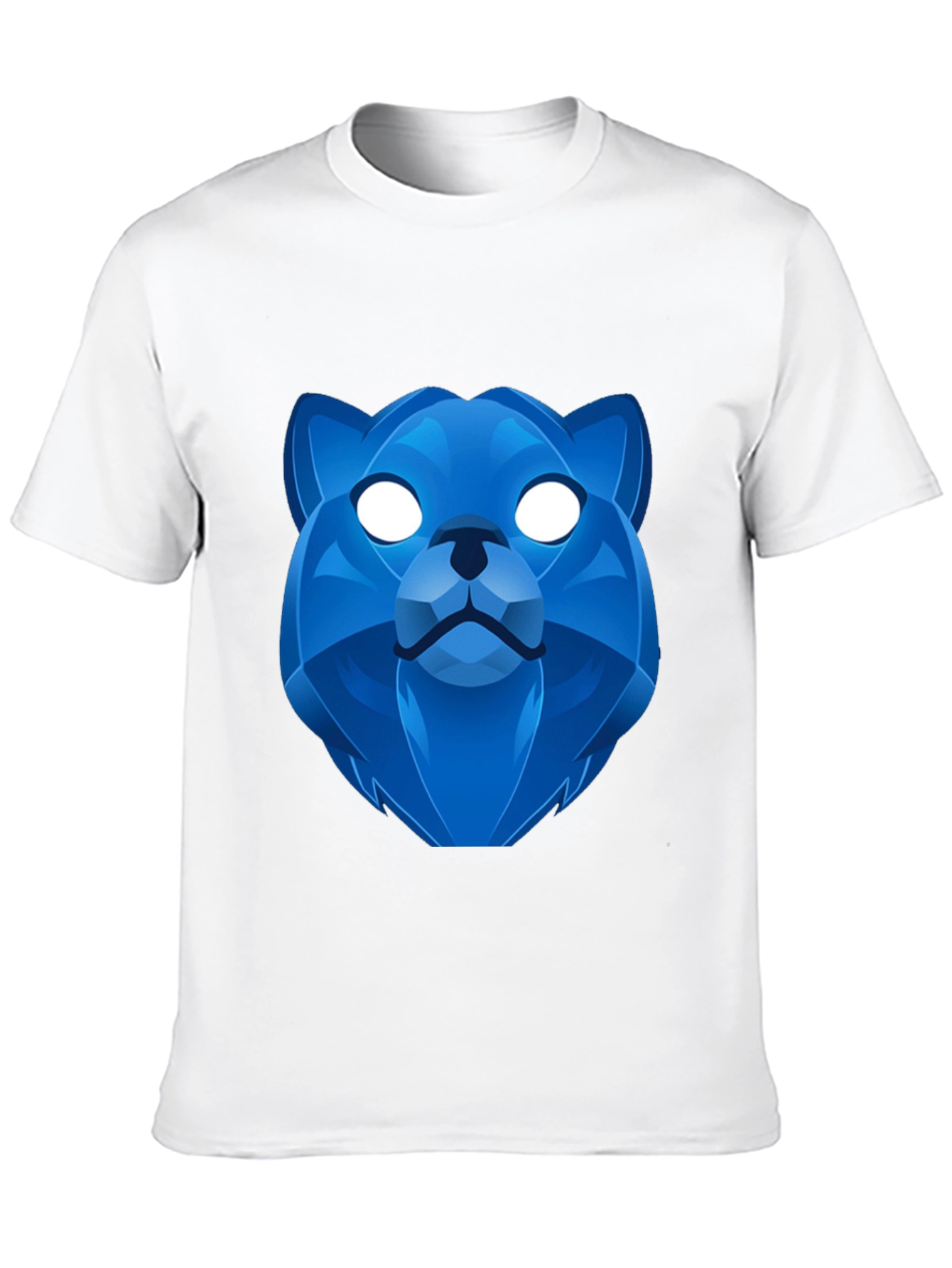 Geometric Blue Bear Graphic Tee