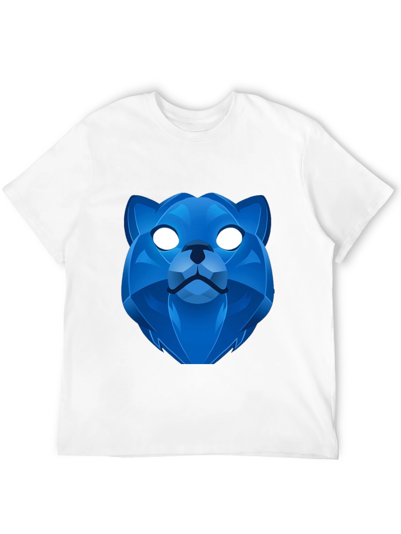 Geometric Blue Bear Graphic Tee