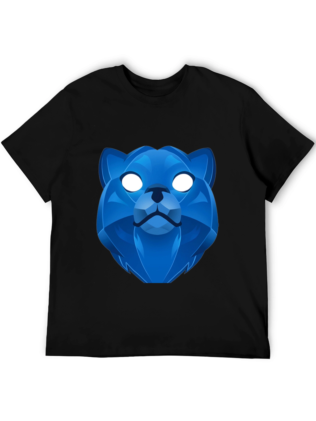 Geometric Blue Bear Graphic Tee