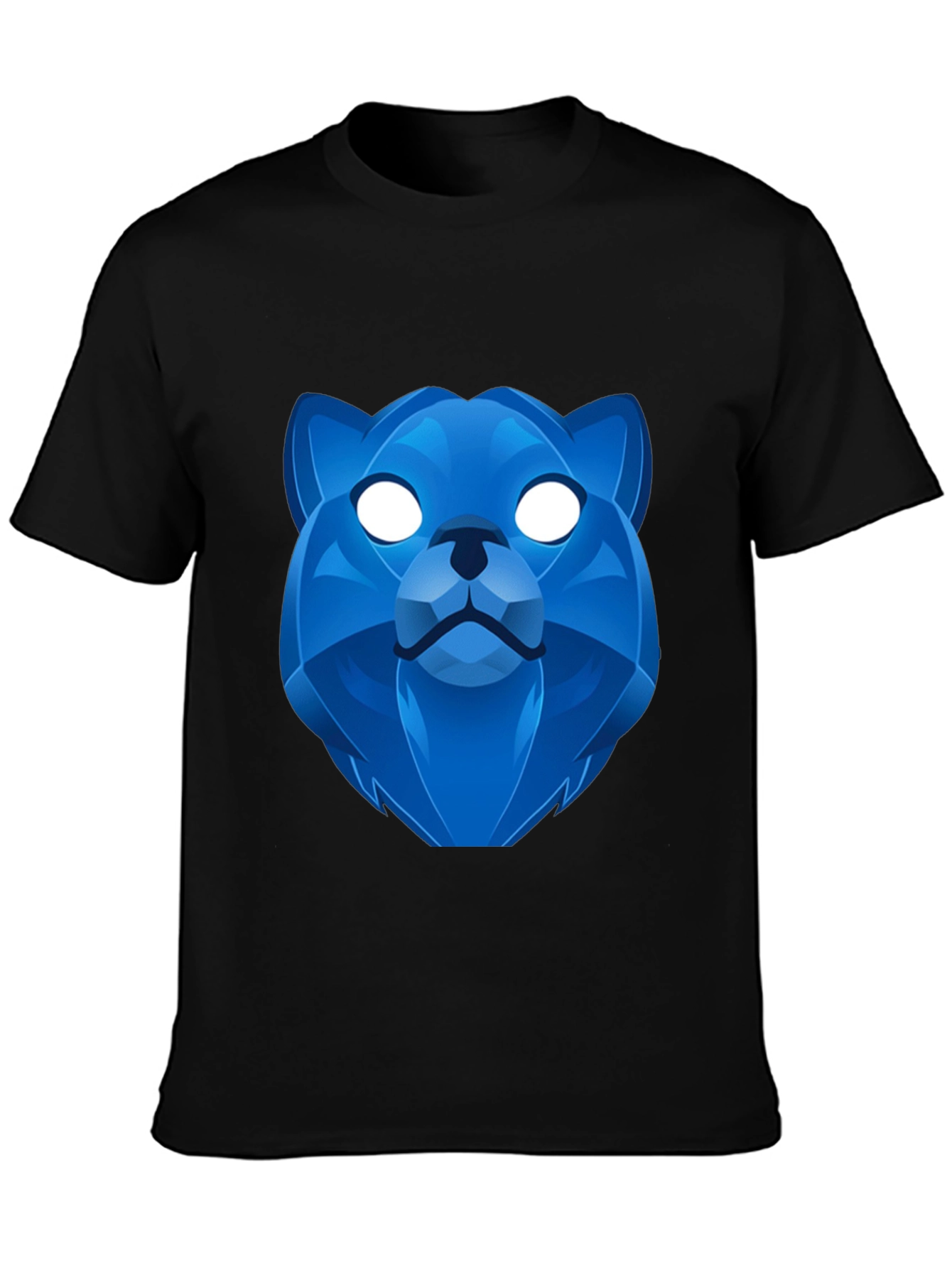 Geometric Blue Bear Graphic Tee