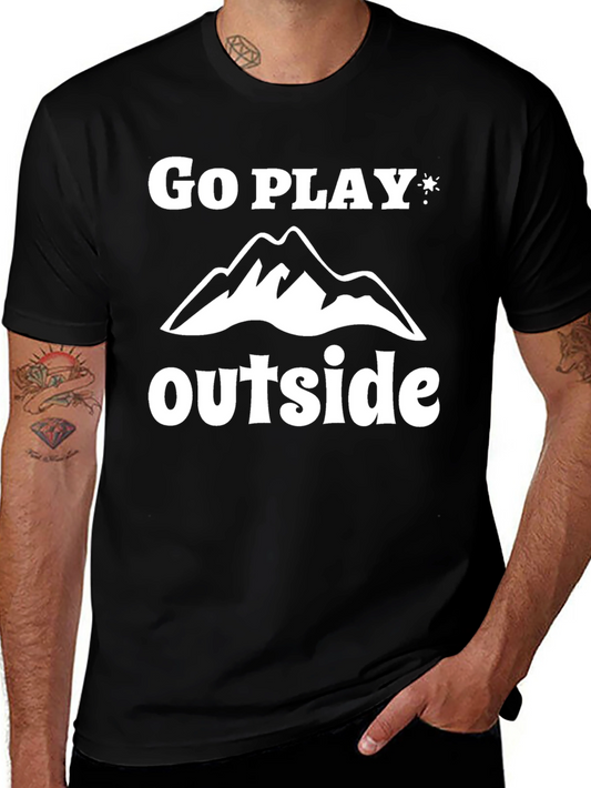 Go Play Outside Tee - Mountain Graphic T-Shirt